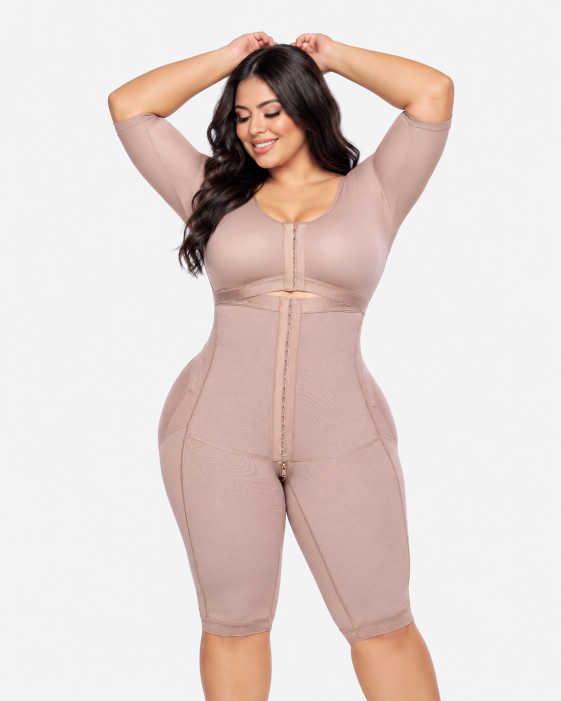 XBELTA Beyonce Curvey Plus shapewear on a plus-size model